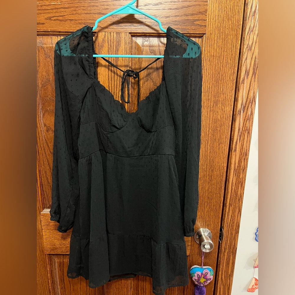 H&M Black Long Sleeve Dress
